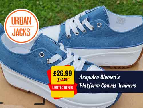 Urban Jacks Acapulco Women’s Platform Canvas Trainers